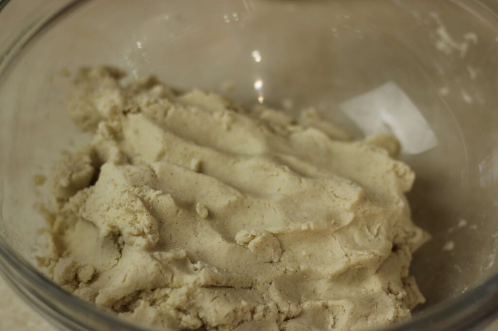 rehydrated masa harina dough to make corn tortillas