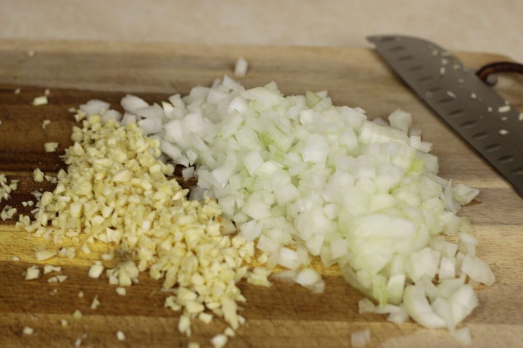 minced garlic and onions