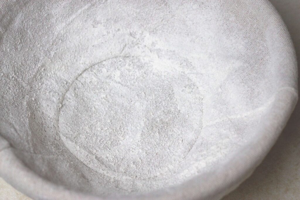prepared banneton basket