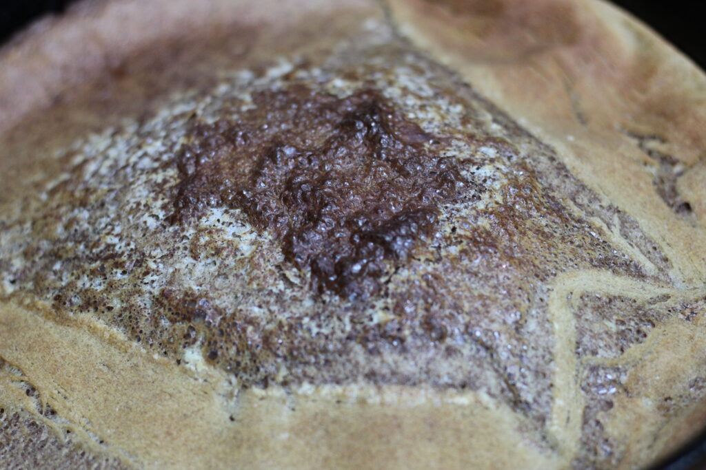 close up of sourdough french toast 