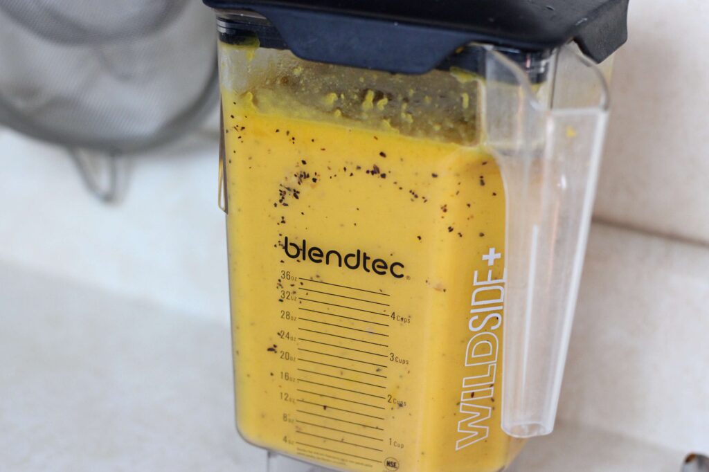 butternut squash puree in blend tec blender