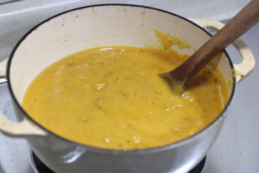 process of making butternut squash