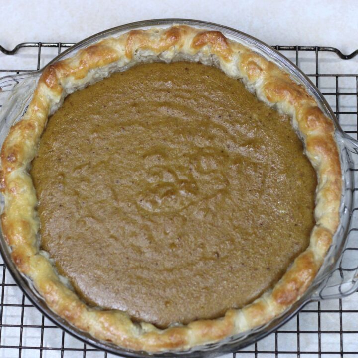 pumpkin pie with all-butter pie crust