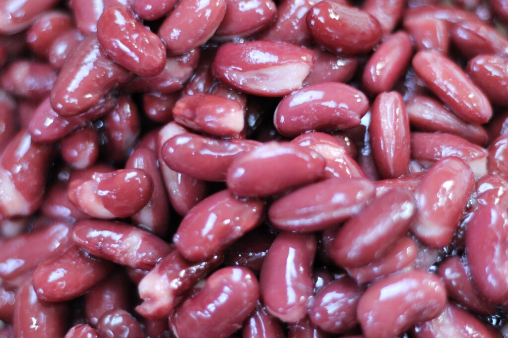 close up of kidney beans