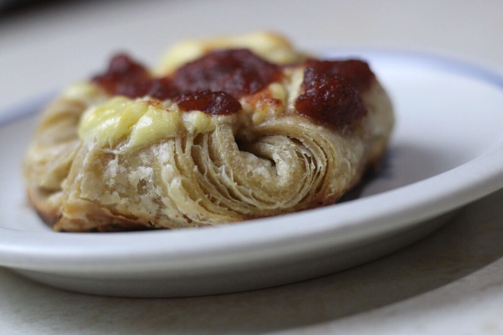 Spiced Apple Sourdough Pastry close up