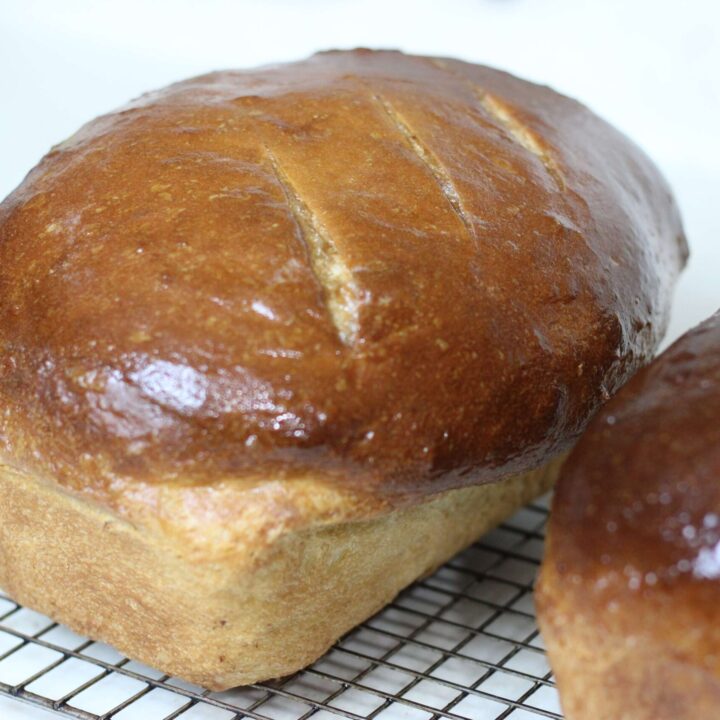 freshly baked sourdough sandwich bread