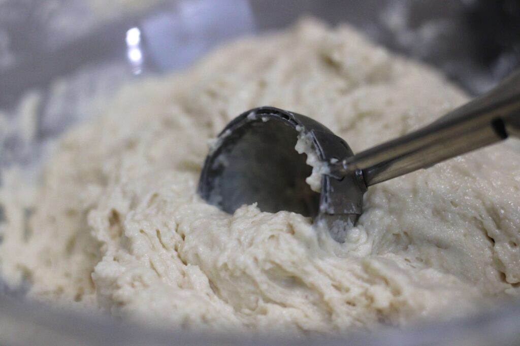 cookie scoop being used 
