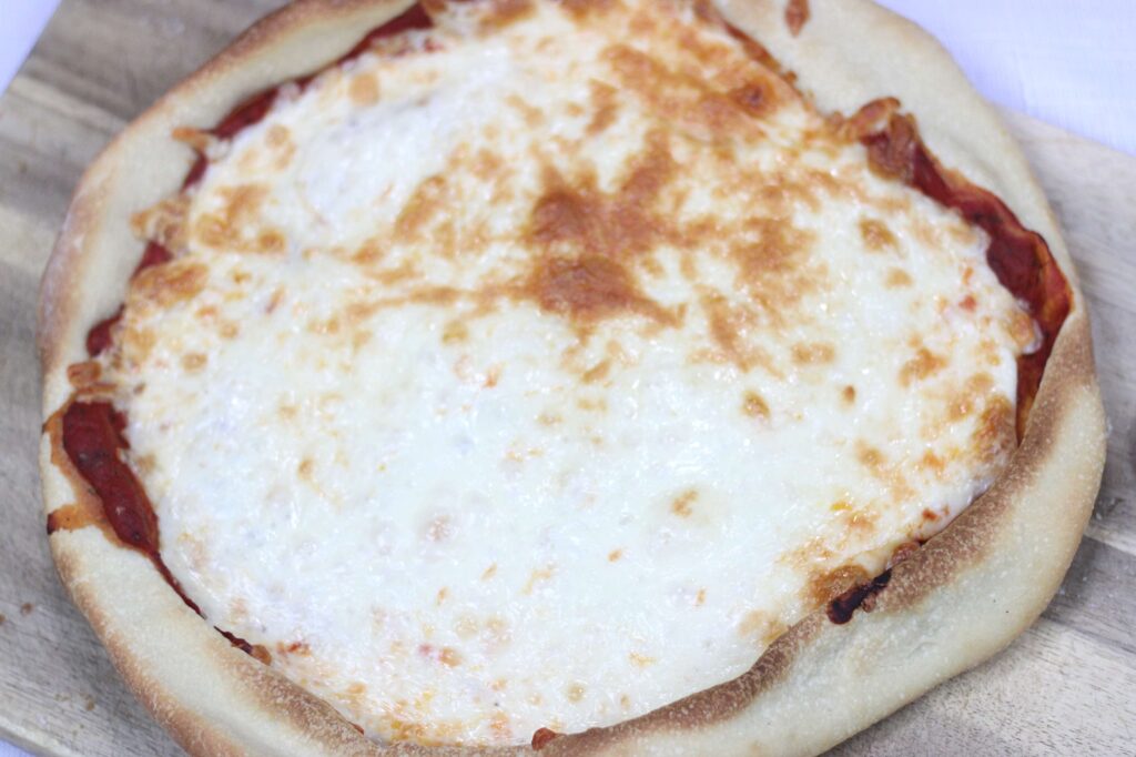 freshly baked homemade sourdough pizza 
