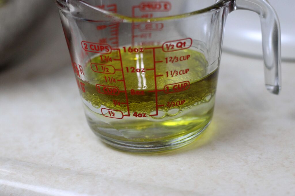 olive oil and water 