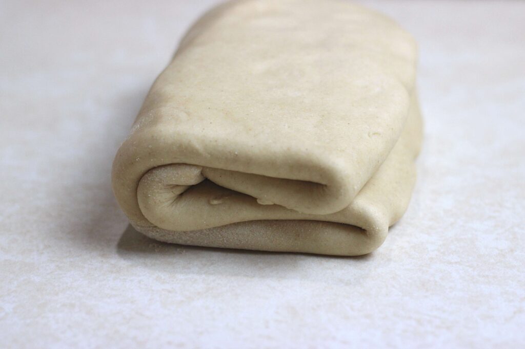 sourdough puff pastry dough folded
