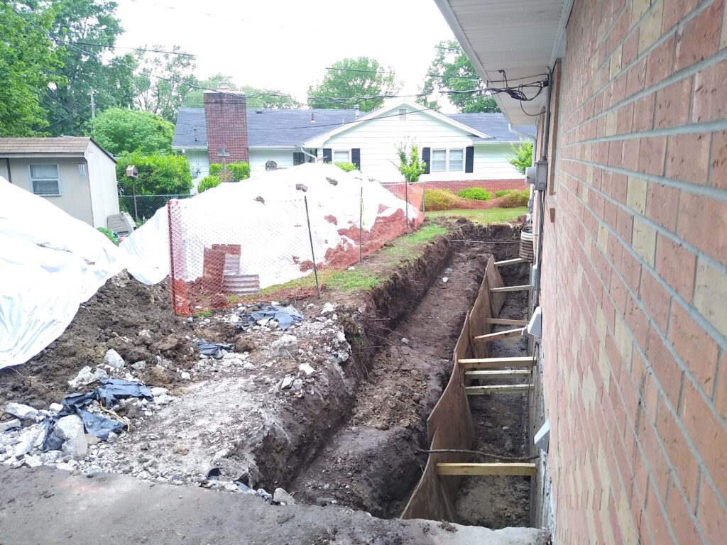 house remodeling foundation work outside excavation 