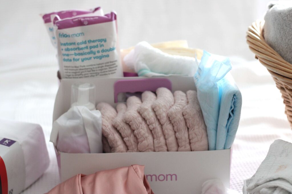 Post partum supplies for mom