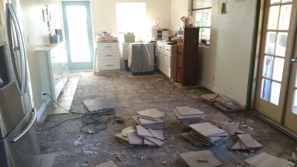 picture of concrete floor with no tile before adding new laminate floor what I've learned about remodeling