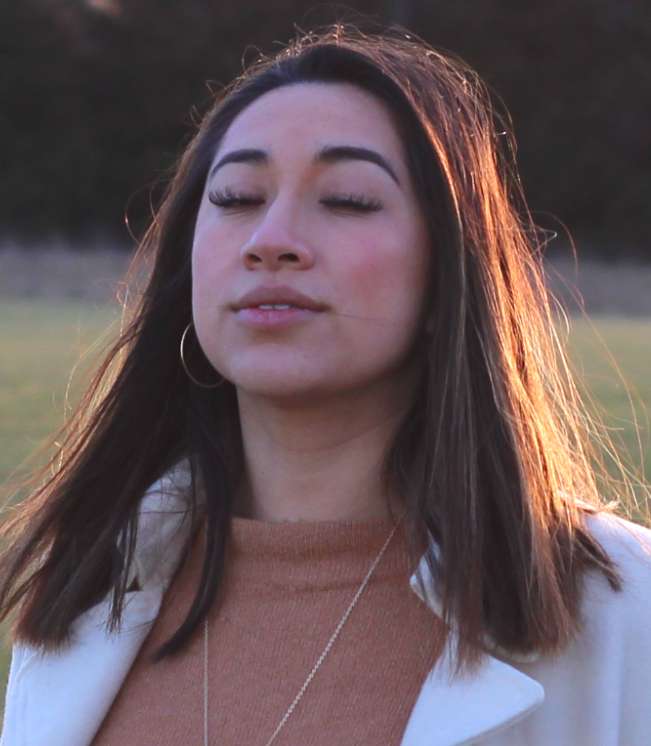 woman relaxing face