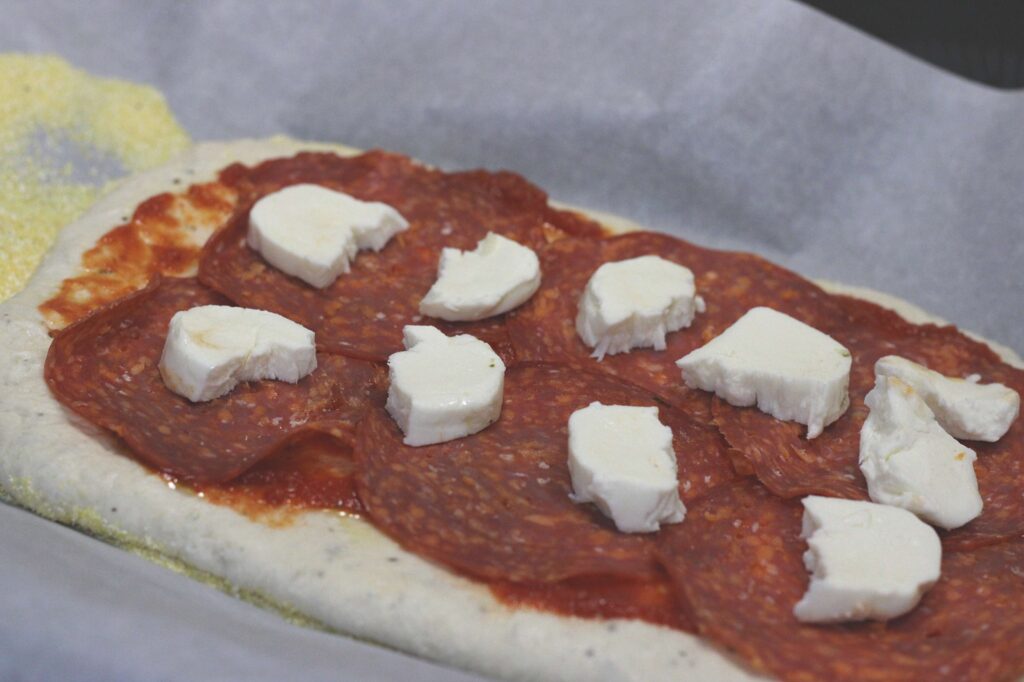 sourdough pizza ready for baking 