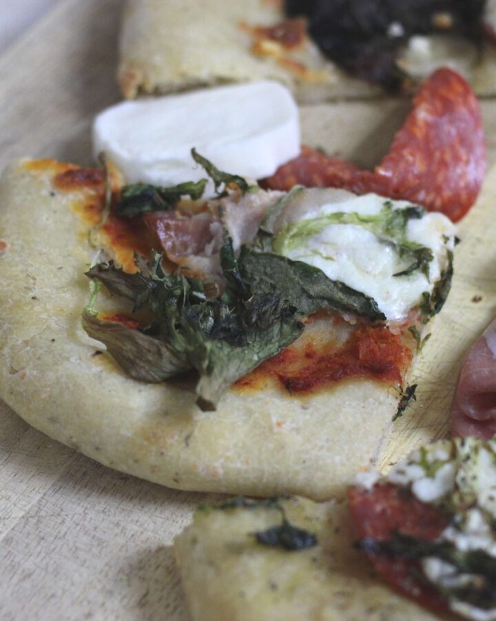 sourdough flat bread pizza