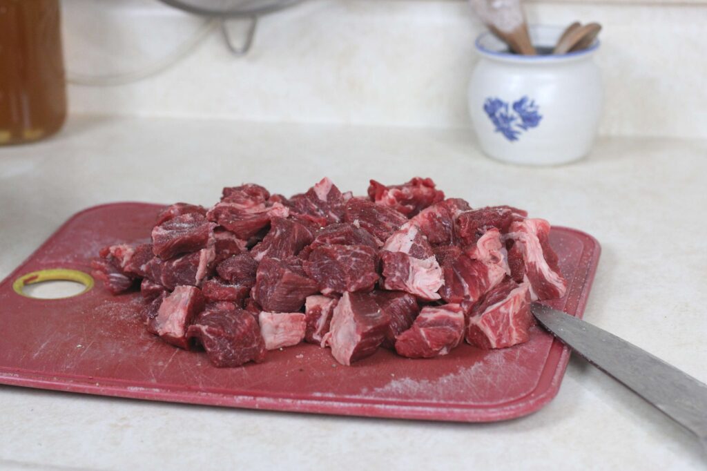chuck roast cut into smaller bite-size pieces o use for stew 
